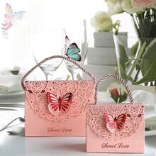10 pezzi Scatoline regalo a forma di farfalla vuota, scatole per bomboniere per matrimoni, adatte per regali di nozze, eleganti bomboniere per damigelle e feste, perfette per addii al nubilato e occasioni speciali