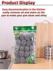 20 Spugnette in acciaio inossidabile, tamponi di pulizia per cucina non elettrici per piatti, pentole e padelle. Confezione da 20 spugnette in lana d'acciaio: abbastanza per soddisfare le tue esigenze, spugnette in acciaio inossidabile per pulire piatti, pentole, padelle, bagno, forno e altro!