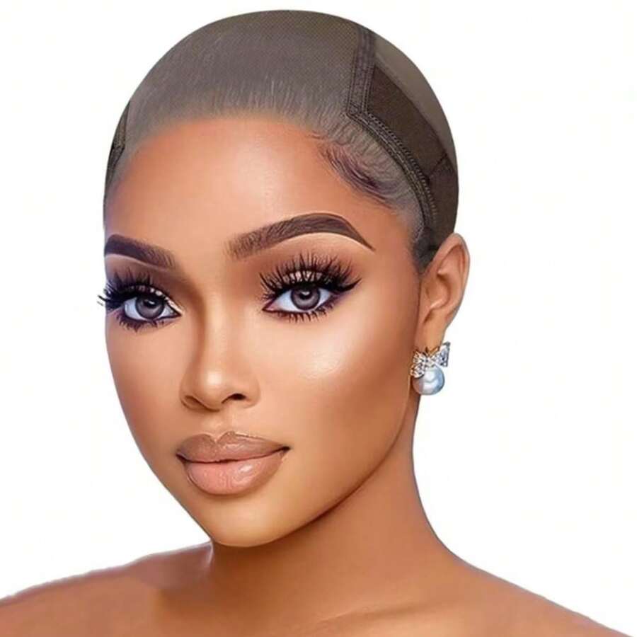 2025 New Adjustable Skin Friendly Lightweight Breathable Wig Grip Cap For Keeping Wigs In Place Medium Size Non Slip Cap Let Your Wig Be Glueless For Women Daily Wear Excellent Elastic Design Suitable For All Head Shapes - Brown - View 1