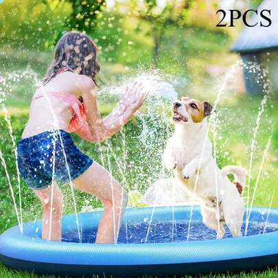 Water Spray Toy Pads For Children And Pets (Your Pet Needs It!) ! Interactive And Companion Toys For Children And Dogs! Pet Water Spray Pads, Pet Beach Toys, Garden Toys, Thick And Durable PVC, Pet Outdoor Water Toys, Pet Cleaning Tools