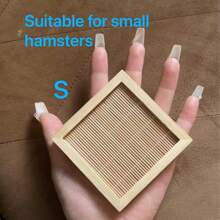 1 Pack Summer Hamster Cooling Pad, Guinea Pig & Teddy Plush Ice Bed, Bamboo Woven Square Small Pet Mat, Soft & Breathable, No-Assembly, For Small Pets