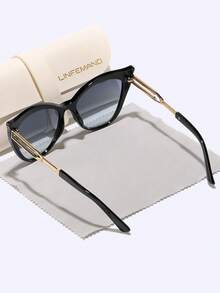 Óculos femininos LINFEMAND com armação grande e design exclusivo olho de gato, perfeitos para festas e para um visual urbano e sofisticado. Um presente surpresa ideal para qualquer ocasião.