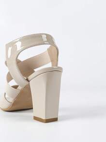 Women's Fashionable Versatile Open Heel Chunky Heel Sandals