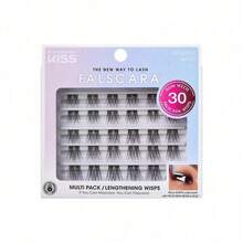 Multipaquete de pestañas postizas KISS, Kit de extensión de pestañas, Mechones alargadores, 10mm-12mm-14mm, 30 grupos de pestañas - 1 - Ver 1