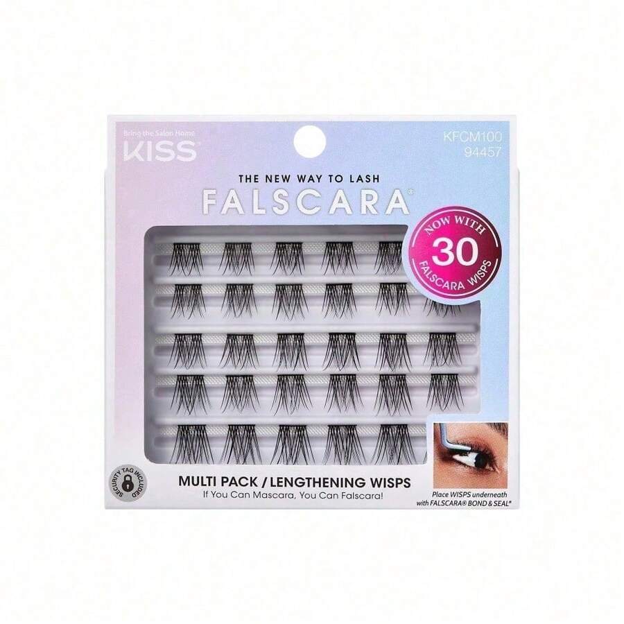Multipaquete de pestañas postizas KISS, Kit de extensión de pestañas, Mechones alargadores, 10mm-12mm-14mm, 30 grupos de pestañas - 1 - Ver 1