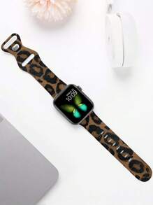 Cute Summer Bowknot Leopard Print Apple Watch Strap For Women – Sweet Fashionable Replacement Band Compatible With Apple Watch Ultra/SE/S10/8/7/6/5/4/3/2/1 Series