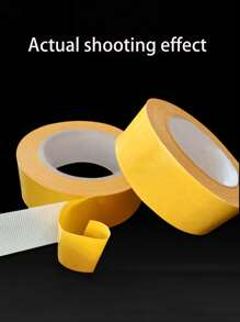 لفة واحدة من شريط لاصق قوي مزدوج الجانب، شريط لاصق فائق القوة، شريط لاصق مزدوج الجانب، لتثبيت السجاد والإكسسوارات والديكورات الزفاف وإطارات الصور وديكور المنزل وغيرها