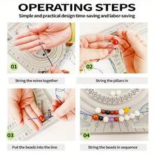 1 Pc Jewelry Making Design Board With Measurement Scale, Suitable For DIY Bracelet & Necklace Making, Bead Tray & Cushion Set