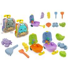 Set 8 pezzi Giocattoli da bagno e da spiaggia per bambini, secchiello da spiaggia, macchina, attrezzi per la sabbia (colore e stile casuali)
