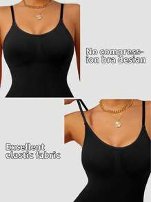 1pc Seamless Camisole Tank Top, Cinched Waist, Sports Casual Yoga Versatile Solid Color, Uplift Bust Shape For Good Figure, Suitable For Spring, Summer, Autumn, Winter