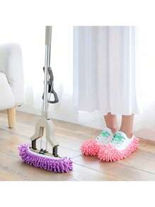 Set Of 4 Ultra-Fine Microfiber Mop Slippers - Washable And Reusable Shoe Covers That Make Floor Cleaning Easy, Soft Foot Covers Suitable For Dusting In Bedrooms, Kitchens, And Bathrooms.