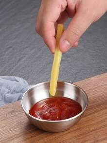 3/5/12/20 件不锈钢金色调味盘套装，适用于寿司、炸鸡、番茄酱、烧烤酱、蘸酱盘、黄油碟、蘸酱托盘、牛排酱碟、调味盘、奶酪酱碗、创意番茄酱碗、厨房用具（金色，3.2 英寸宽）