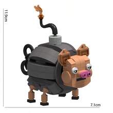 Tungtungtung Sahur, Bombardiro Crocodile, Tralalero Tralala, Lilililalila, Brr Brr Patapim, Shimpanzinni Bananini, Bombombini Guzini, AI Generated Animals, Abstract Animals, Wooden Building Block Figurines, Animal Wooden Blocks, Birthday Gift, Collectible Decor - Multicolor - View 14