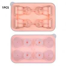 1pc Ice Cube Tray, Silicone Cartoon Cat Ice Pop/Popsicle Mold, Home Ice Cube Maker