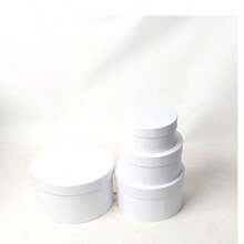 4-Piece Solid Color Round Gift Box Set, Simple Style Stackable Design, Suitable For A Variety Of Occasions Round Gift Boxes Mother's Day Graduation Father's Day Valentine's Day Teacher's Day Christmas Gift Packaging Box - Black - View 8