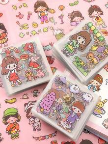 10/50/100pcs Waterproof Cartoon Design Sticker Collection, Suitable For Scrapbooking, Projects And Water Bottles - Multicolor - View 4