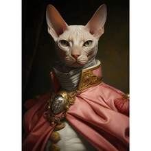 1PC Interesting Animal Victorian Animal Cat Portrait Art Abstract Poster Canvas Paintings Wall Art Pictures Home Decor Paintings In Living Rooms, Bedrooms, Dining Rooms Optional Frames Modern Posters, Wall Arts, Canvas Paintings - Multicolor - View 47