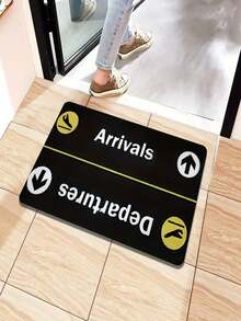 1/2 pezzi Zerbini antiscivolo con design di arrivo e partenza di aerei a reazione, ideali per ingresso, porta, cucina e bagno - Set di tappeti da cucina rettangolari per la decorazione della casa