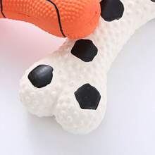 1 Pc, Latex Material, Basketball And Football Bone Toys, Outdoor Chewing And Sound Relief Dogs And Cats Pet Toys