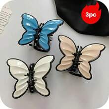 1/2/3 Peça(s) Presilha de Cabelo com Borboleta Bicolor na Moda, Acessório de Cabelo Fashionista Feminino, Adequado para Usar Presilhas de Borboleta em Qualquer Ocasião, Garra de Cabelo, Presilha de Mandíbula, Presilha de Cabelo, Clipe de Cabelo, Presilha de Cabelo