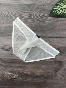 DomiGe 1 件性感男士低腰卡通大象鼻子弹力网眼内裤 - 白色 - 查看 5