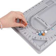 1 Pc Jewelry Making Design Board With Measurement Scale, Suitable For DIY Bracelet & Necklace Making, Bead Tray & Cushion Set