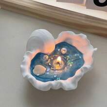 1PC Candle - Starfish And Shell Shaped Soy Wax Candles, Essential Oil Candles, Household Candles, Birthday, Christmas, Thanksgiving, Mother's Day, Women's Stress Relief Gifts, 100% Plant Based, No Animal Testing, Candle Accessories Random, Artificial Color Batches Available In Different Colors, But Does Not Affect Use, Some Decorative Accessories Are Random.