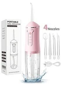 Oral Irrigator Portable Water Flosser Rechargeable 3 Modes Cordless Dental Water Jet For Cleaning Teeth Suitable For Travel And Home Purple