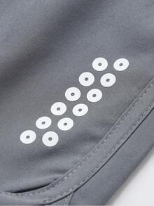 [2-In-1 Active Shorts] Women's Athletic Geometric Pattern Shorts - 95% Polyester, 5% Spandex Blend, Slightly Stretchy, Woven Active Casual Shorts, Suitable For Fitness, Workout, Running, Spring, Summer, Autumn - Grey - View 8