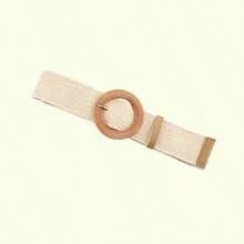 波西米亚编织草编夏季海滩度假可调节腰带，百搭腰带，适合裤子、连衣裙、牛仔裤，收紧腰部，凸显曲线，夏季、秋季、万圣节 - 米色 - 查看 9