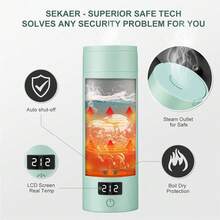 R Travel Electric Tea Kettle Portable Small Mini Coffee Variable Presets Personal Hot Water Boiler Stainless Steel With Auto Shut Off Boil Dry Protection SY B - Green - View 5