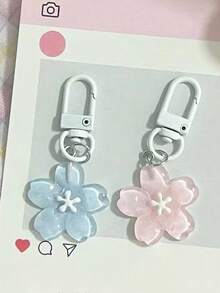 1 件可爱果冻樱花吊坠，可用于包包装饰 - 彩色 - 查看 2