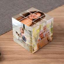 1pc Customized Photo Cube, Personalized With Wedding/Graduation Photos, 3x3x3 Can Customize Up To 6 Photos, Personalized Photo Puzzle Cube, 3D Rotatable Cube, Photo Puzzle Gift, Make A Special And Unique Gift For Your Loved Ones