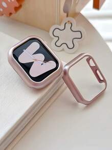 1pc Apple Watch Protective Case, Half-Wrapped PC Hard Shell Cover Without Screen Protector, Suitable For Apple Watch Series 9/8/7/6/5/SE/4/3, 38mm/40mm/41mm/44mm/45mm/49mm (Watch And Strap Not Included)