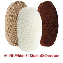 3 pièces de fil de couleur mélangée 100% polyester doux, d'un poids d'environ 75g, 4 fils, convient pour le tricot à la main pour débutants, chapeaux, écharpes, cadeaux, sacs fourre-tout et autres projets DIY