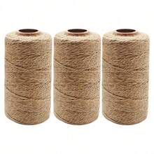 100M/3Roll 2MM Natural Jute Rope Twine DIY Gift Wrapping Macrame Cord Photo Wall Hanging Crafts Gardening String Wedding Party Home Decoration - Multicolor - View 22
