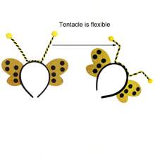 2pcs Set Bee, Ladybug Wing Headband And Glasses, Adult Party Cosplay Headpiece, Glasses, Suitable For Outdoor Play, Beach Photo Props, Various Festivals, Halloween, Carnival Outfit
