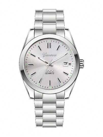 Alloy Strap Calendar Horloge Single out Box, Sports, Business, Wear Successful People view 3