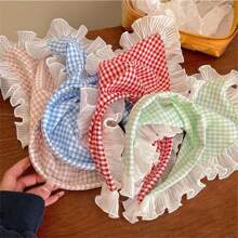 1pc Lace Lace Headscarf Vintage Triangle Scarf French Streamer Headband Sunblock Bun Hat Silk Scarf Women's Headscarf Hat, Pastoral Elegant Headband, Lace Edge Hair Accessories