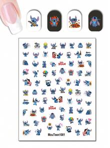 Disney Adesivi per unghie Disney Festival Mickey a trasferimento d'acqua, decorazioni per unghie con personaggi Stitch dell'Oceano, Stickers per decorazioni per unghie stile Stitch in stile Cosplay