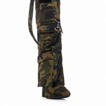 Driceic Women's Slouch High Heels Boots Classic Camo-Style Knee High Boots Pointed Stiletto Casual Pull-On Tall Boot Party Dress Shoes - Ngụy trang - Xem 5