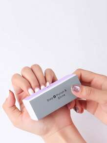 1pc Professional 4 Step Polishing Blocks Multi-Purpose Sponge Nail Polisher Color Polishing Blocks Professional Nail Tools Shiny Nail Polishing Files Manicure Pedicure Nail Care Nail Art 320/600/800/4000 Grit For Polishing Shiny