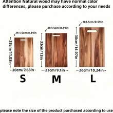 1pc Acacia Wood Cutting Board, Butcher Block, Cheese & Charcuterie Board For Meat, Cheese, Bread, Vegetables And Fruits, Ideal For Home, Dorm, Kitchen, Chef Gift, With Hanging Hole | Great Gift For Holidays: New Year, Halloween, Valentine's Day, Easter, Kitchen Cutting Board | Rustic Wooden Chopping Board | Durable Wood Cutting Board.