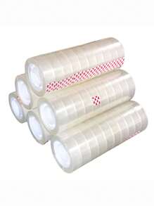 30pcs/24pcs/18pcs/12pcs/6pcs Transparent Tape, Transparent Gift Packaging Tape, Suitable For Gift Packaging, Crafts Transparent Tape, Student Stationery Supplies, Small Sealing Tape Suitable For Home, School, And Office Use