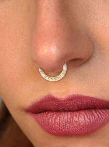 925 Sterling Silver Fashion Multi-Purpose Nose Ring/Nose Stud/Earring/Ear Cuff/Ear Clip Piercing Jewelry, Suitable For Various Occasions