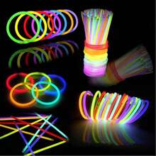 Glow Sticks Bracelets And Necklaces, Glow In The Dark Party Favors, Neon Party Glow Necklaces And Glow Bracelets With Connectors For Easter, Christmas, Halloween Supplies Pack,New Year, Birthday Party, Homecoming,Single Party,Holiday Party,Festival,Football Party Supplies - 200pcs - View 3