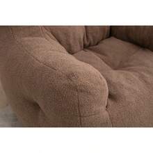 010-Soft Teddy Fabric Tufted Foam Bean Bag Chair With Teddy Fabric Coffee-6320 - Multicolor - View 8