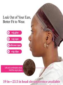 2025 New Adjustable Skin Friendly Lightweight Breathable Wig Grip Cap For Keeping Wigs In Place Medium Size Non Slip Cap Let Your Wig Be Glueless For Women Daily Wear Excellent Elastic Design Suitable For All Head Shapes - Brown - View 8