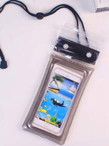 1 Peça Bolsa Impermeável para Telefone Celular com Câmara de Ar Transparente Grossa, Bolsa Impermeável de Deriva na Praia, Estojo Impermeável para Telefone Celular com Tela de Toque