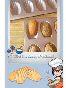 1pc, Madeleine Baking Pan, 33.9cm X 22.6cm, 12 Cavity Madeleine Mold Makes 12 Madeleine Cookies, Nonstick Tea Cake Pan For Madeleines, Cakelet Pan, Warp-Resistant Carbon Steel Madeline Pans
